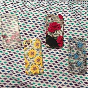Floral Patterned iPhone 12 Pro Cases (Set of 4)